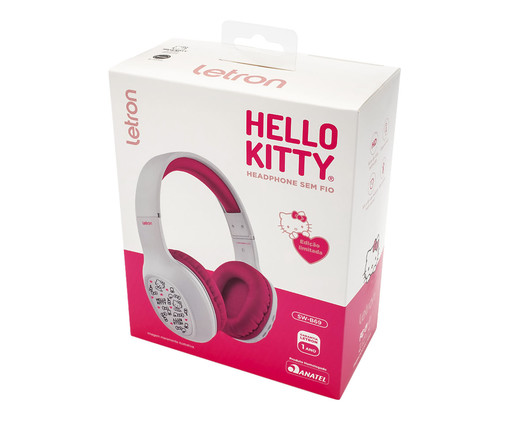 Headphone Sem Fio Hello Kitty Estereo Bluetooth Driver 40 mm Letron, multicolor | WestwingNow