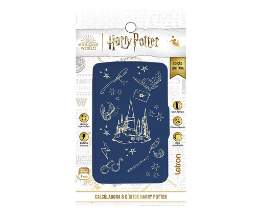 Calculadora 8 Dígitos Flip Estampa Harry Potter - Letron, multicolor | WestwingNow