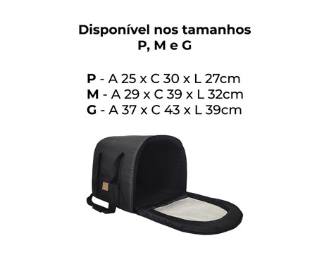 Bolsa Transp Fechado Imp Preta | WestwingNow