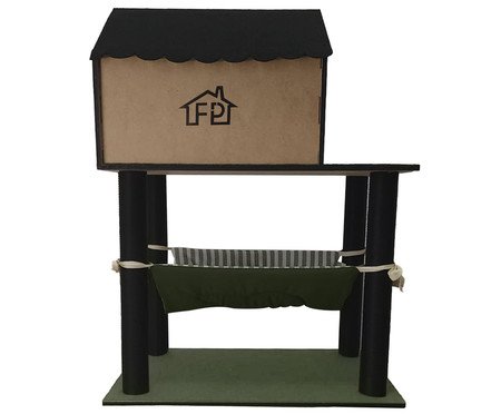 Arranhador Cat Home Preto/Verde | Westwing