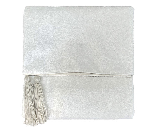 Manta De Sofá em Boucle com Tassel Off-White, Off White | WestwingNow