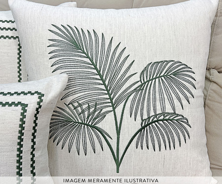 Almofada em Linho Savana 10 Off-White e Verde | WestwingNow