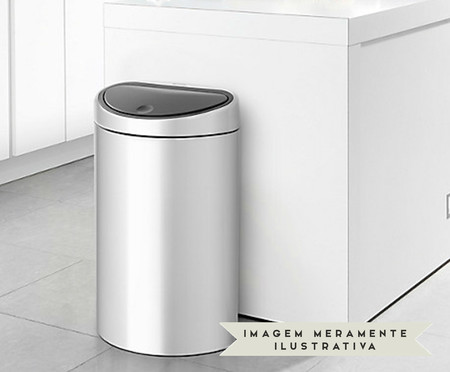 Lixeira em Inox Touch Bin Cromada | Westwing