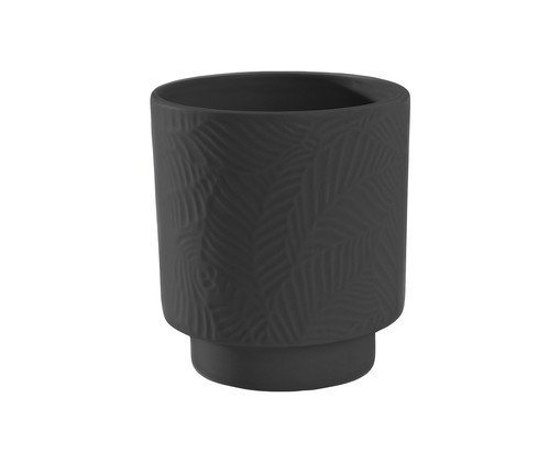 Vaso de Ceramica Folium Preto, Preto | WestwingNow