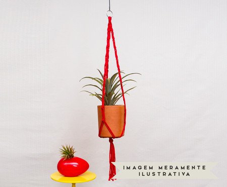 Hanger em Macramê Summer Vermelho | Westwing