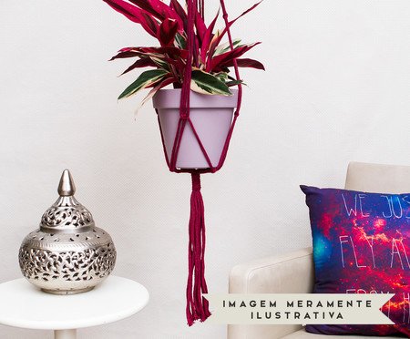 Hanger em Macramê Cube Marsala | Westwing