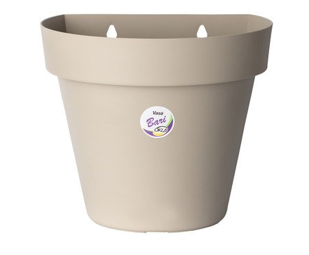 Vaso Bari de Parede Cinza Taupe