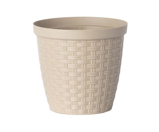 Cachepot Rattan Cinza Taupe, Cinza | WestwingNow