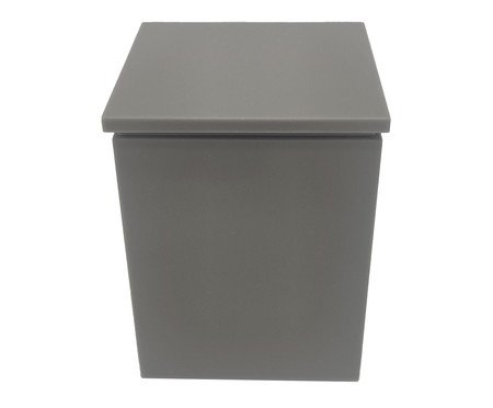 Porta Cotonete Estilo Cinza