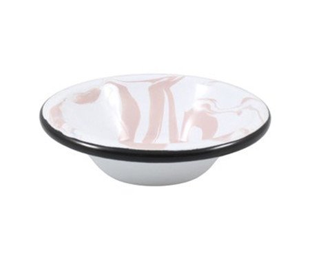 Pimenteiro e Mini Bowl Esmaltado Marmorizado Rosa Claro | Westwing