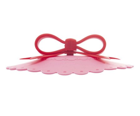 Tampa de Silicone para Copo Laço Vermelho e Rosa | Westwing