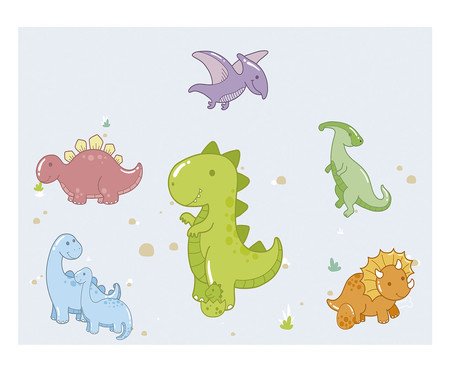 Tapete Colorido Dinossauro Infantil - 100X130cm