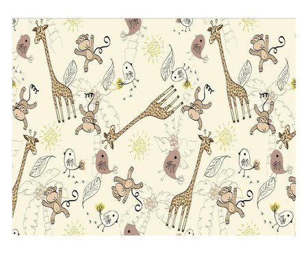 Tapete Animais Colorido Infantil - 100X130cm | Westwing