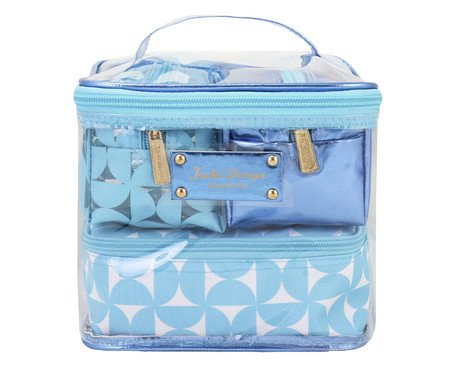 Jogo de Necessaire Glitz Azul