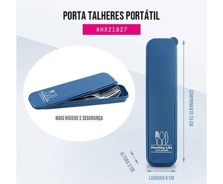 Porta Talheres Portátil Concept Mais Azul | WestwingNow