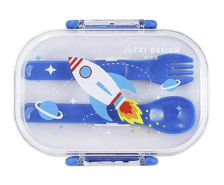 Pote para Lanche de 2 Andares Piccolino Azul | WestwingNow