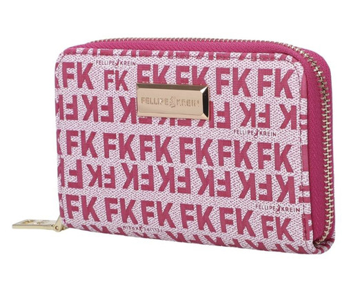 Carteira Zíper Fellipe Krein Ss23 Monograma Pink, pink | WestwingNow