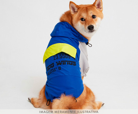 Jaqueta Corta Vento para Cachorro Space - Azul | WestwingNow