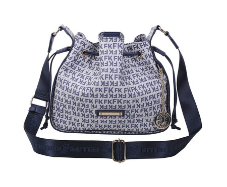 Bolsa Satchel Fellipe Krein Ss23 Monograma Fk625 Azul | WestwingNow