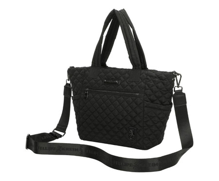 Bolsa Satchel Fellipe Krein Ss23 Matelasse Casual Fk636 Liso Preto | WestwingNow