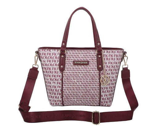 Bolsa Tote Fellipe Krein Ss23 Monograma Fk624 Vinho, red | WestwingNow