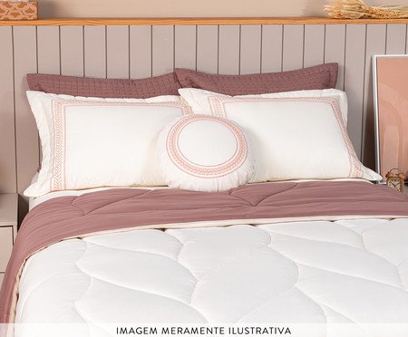 Jogo de Cobre-Leito Coordenado Marbella Dupla Face Rosa Antigo | Westwing