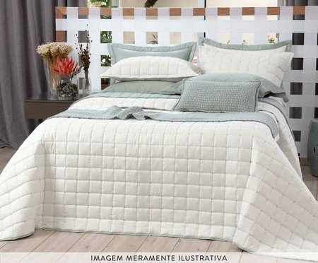 Jogo de Cobre-Leito Diana Dupla Face - Verde Malva | Westwing