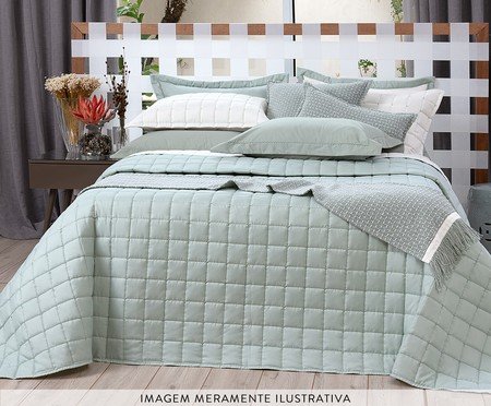 Jogo de Cobre-Leito Diana Dupla Face - Verde Malva | Westwing