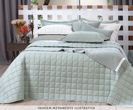 Jogo de Cobre-Leito Diana Dupla Face - Verde Malva | Westwing