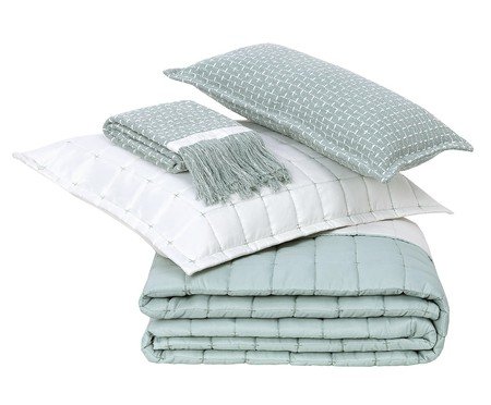 Jogo de Cobre-Leito Diana Dupla Face - Verde Malva | Westwing