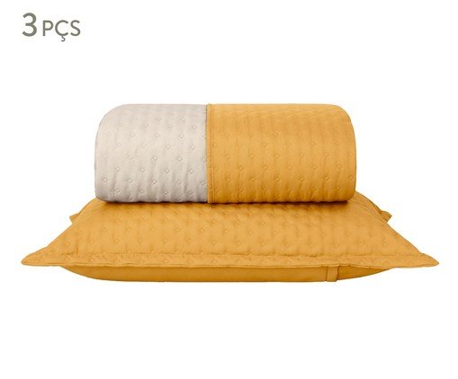 Jogo de Cobre-Leito Comfy Acafrão e Bege 200 Fios, multicolor | WestwingNow