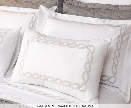 Jogo de Cobre-Leito Coordenado Francis Dupla Face Cinza 180 Fios | Westwing