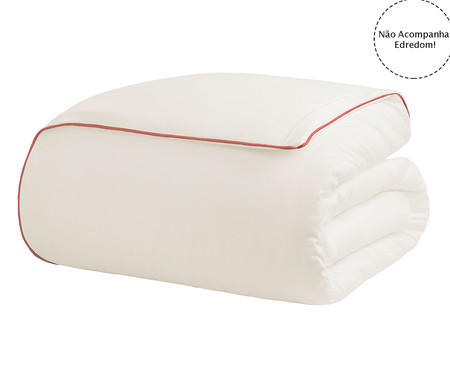 Duvet com Vivo Basics Off White e Terracota 200 Fios | WestwingNow