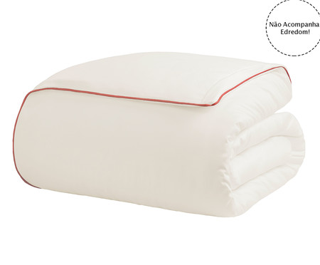 Duvet com Vivo Basics Off White e Terracota 200 Fios | Westwing