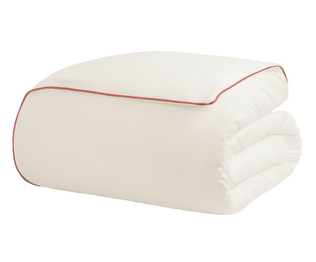 Duvet com Vivo Basics Off White e Terracota 200 Fios