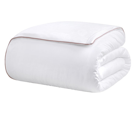 Duvet Basics em Vivo Branco e Rosê 200 Fios | Westwing