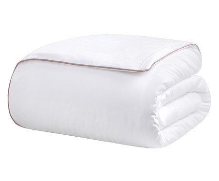 Duvet Basics em Vivo Branco e Rosê 200 Fios | Westwing