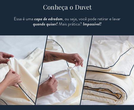 Duvet Basics em Vivo Branco e Cinza 200 Fios | Westwing