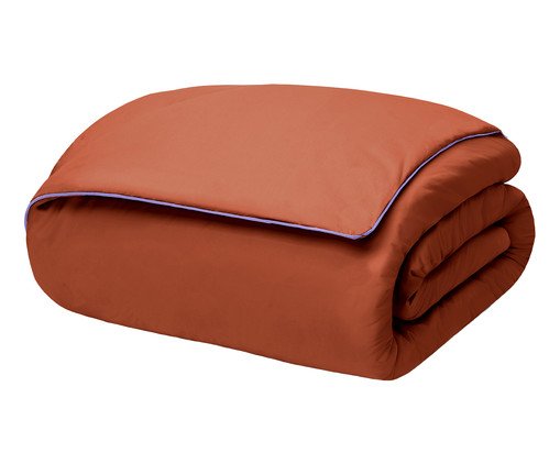 Duvet Colors Filetti Tangerina com Vivo Lavanda 200 Fios, orange | WestwingNow