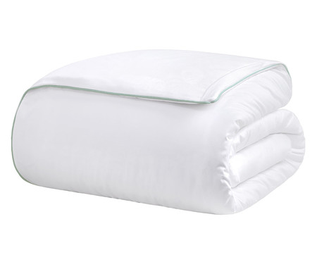 Duvet Basics em Vivo Branco e Verde Menta 200 Fios