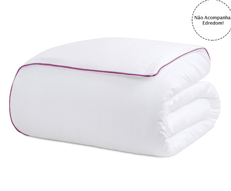 Duvet com Vivo Basics Branco e Violeta 200 Fios | WestwingNow