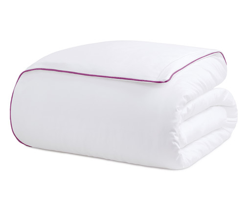 Duvet com Vivo Basics Branco e Violeta 200 Fios, multicolor | WestwingNow