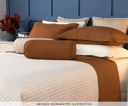 Jogo de Cobre-Leito Dupla Face Plaza Canela e Palha | Westwing