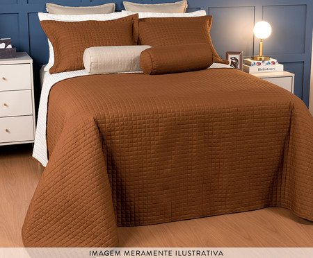 Jogo de Cobre-Leito Dupla Face Plaza Canela e Palha | Westwing