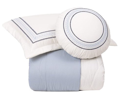 Jogo de Cobre-Leito Marbella Dupla Face Azul Claro, multicolor | WestwingNow