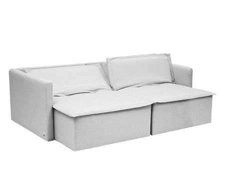Sofá Retrátil Clio Cinza Claro | Westwing