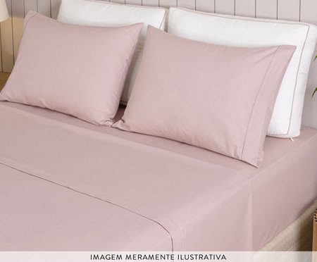 Jogo de Lençol Essenzia com Vivo 180 Fios Erva Doce | Westwing