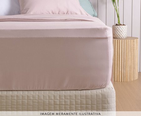 Jogo de Lençol Essenzia com Vivo 180 Fios Erva Doce | Westwing