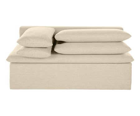 Sofá Cama em Linho Luma Off-White | Westwing