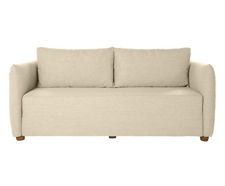 Sofá Cama em Linho Luma Off-White | Westwing